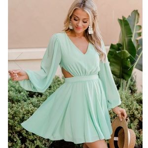 NWT Sage Green Cutout Dress XL